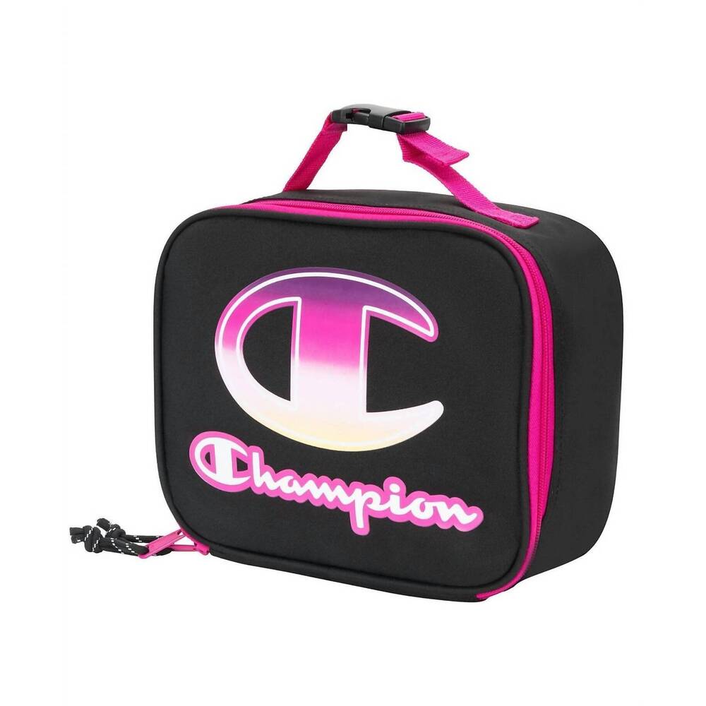 NEW CHAMPION chow lunch kit in black/pink